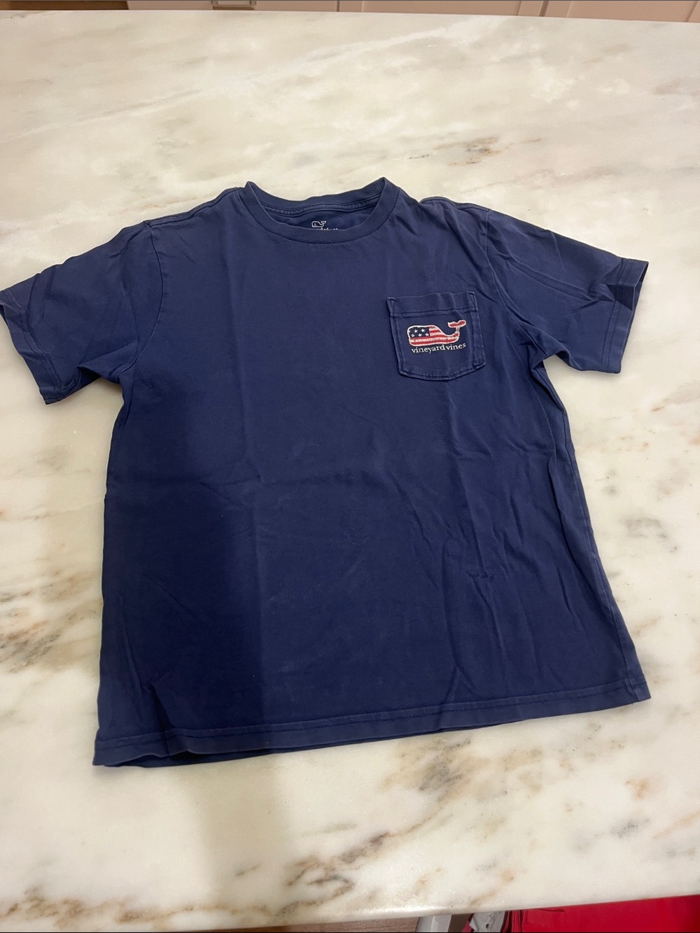 Vineyard Vines Kids Navy Short Sleeve Pocket Tee